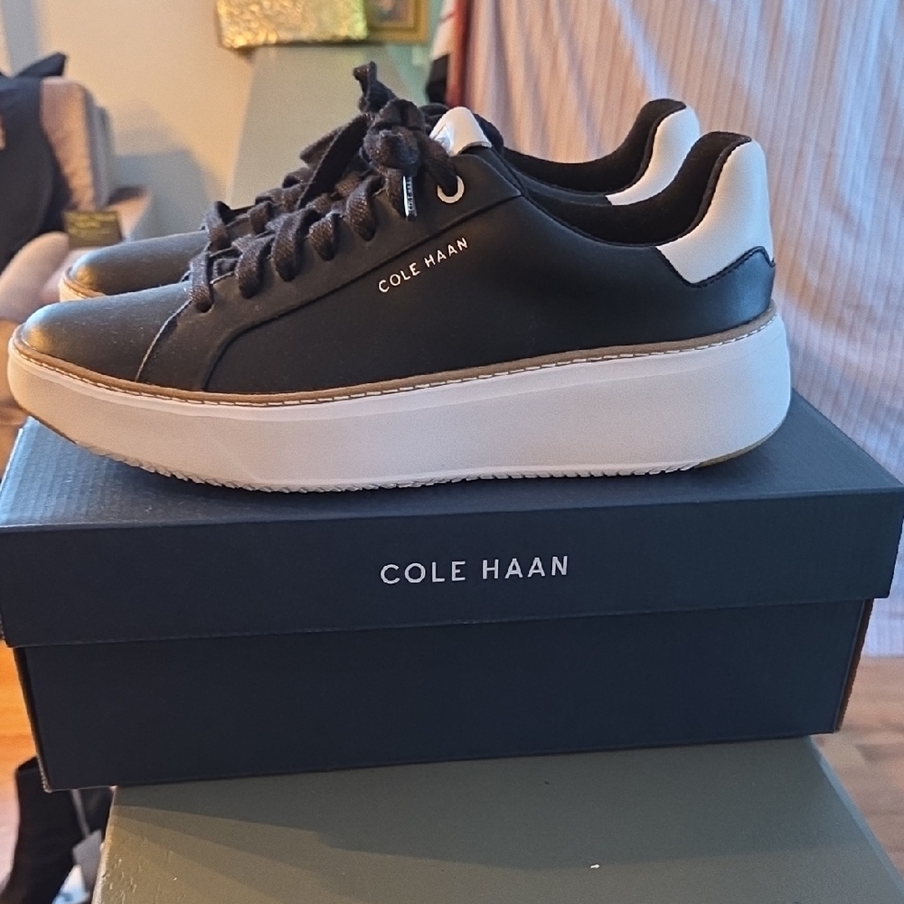 Cole Haan Women's Black and White Sneakers